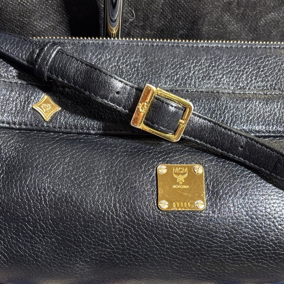 MCM Black Bag with Gold Accents. EUC - Picture 15 of 15